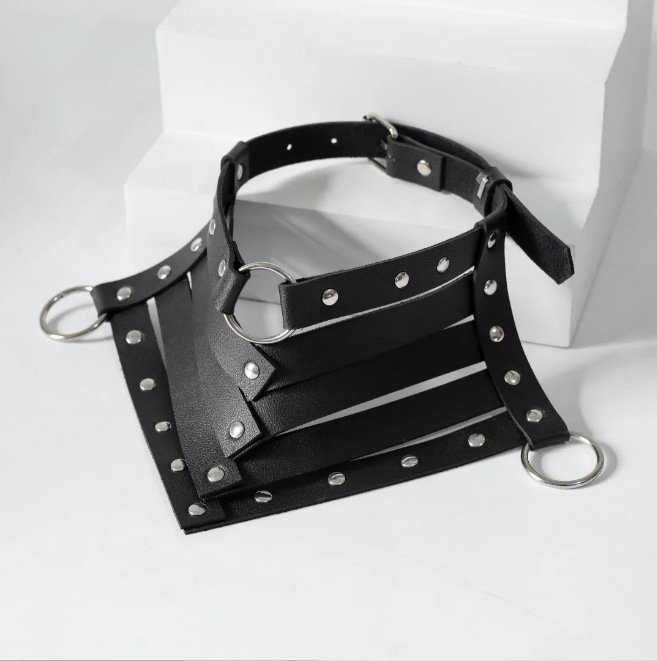 Punk Gothic Rivet Leather Choker: Darkvibe 2