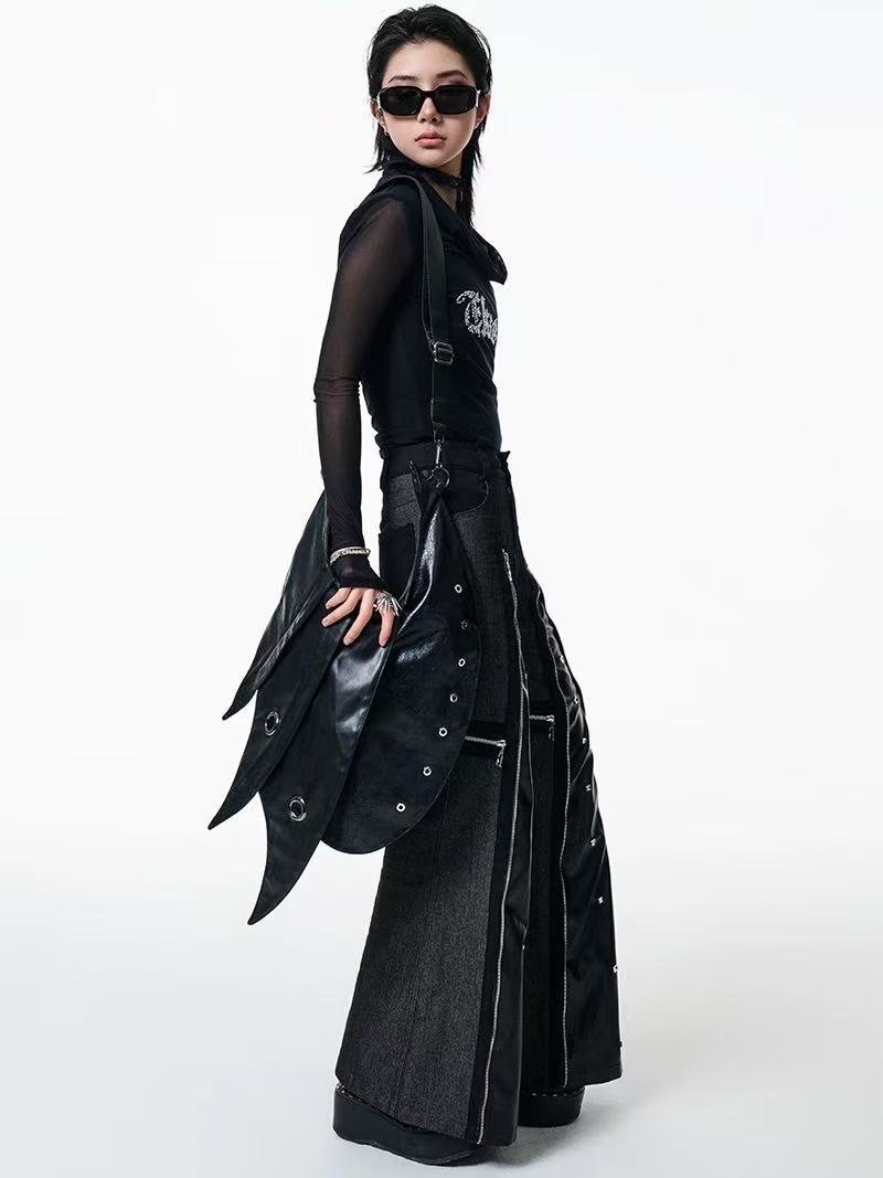 Darkvibe Punk Armor Bag with metallic accents, worn as a crossbody bag 4