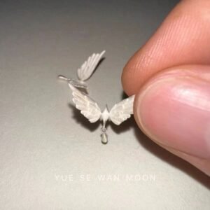 Cloud Feather Wing Ear Cuff brushed metal accessory