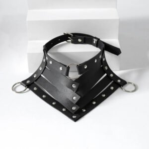 Punk Gothic Rivet Leather Choker: Darkvibe