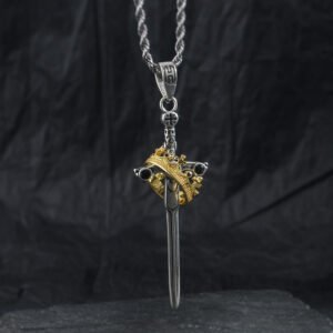 Gothic sword cross pendant necklace
